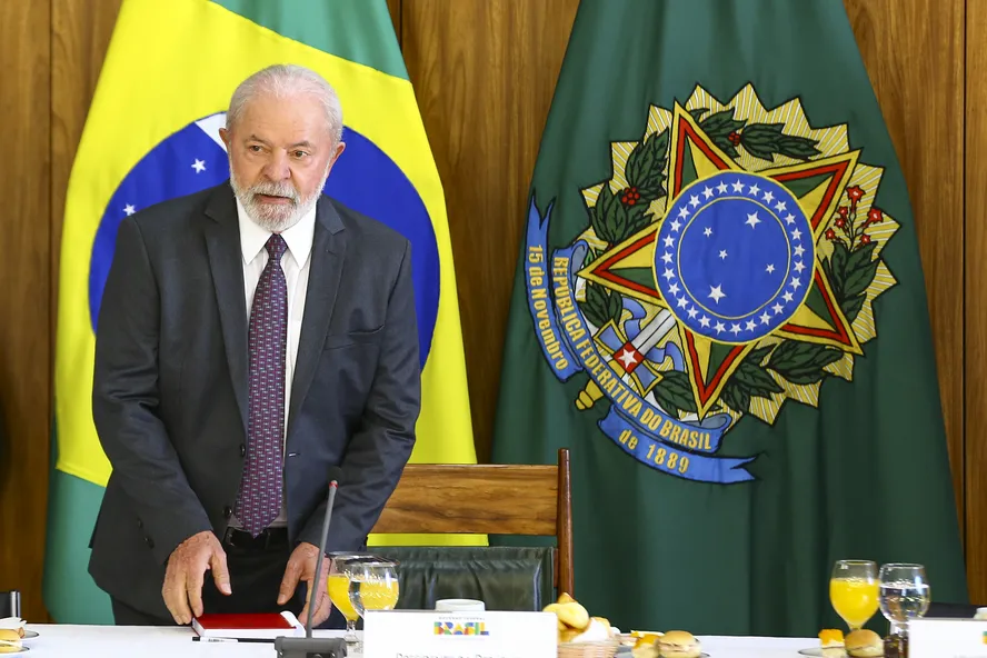 Presidente Luiz Inácio Lula da Silva durante café da manhã
